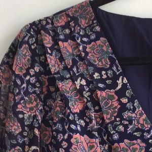 Madewell size 8 navy pink floral dress